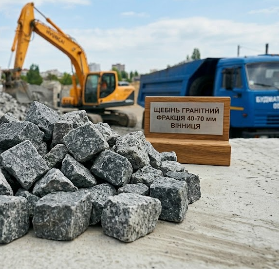 Щебінь фракції 40-70 мм у Вінниці
